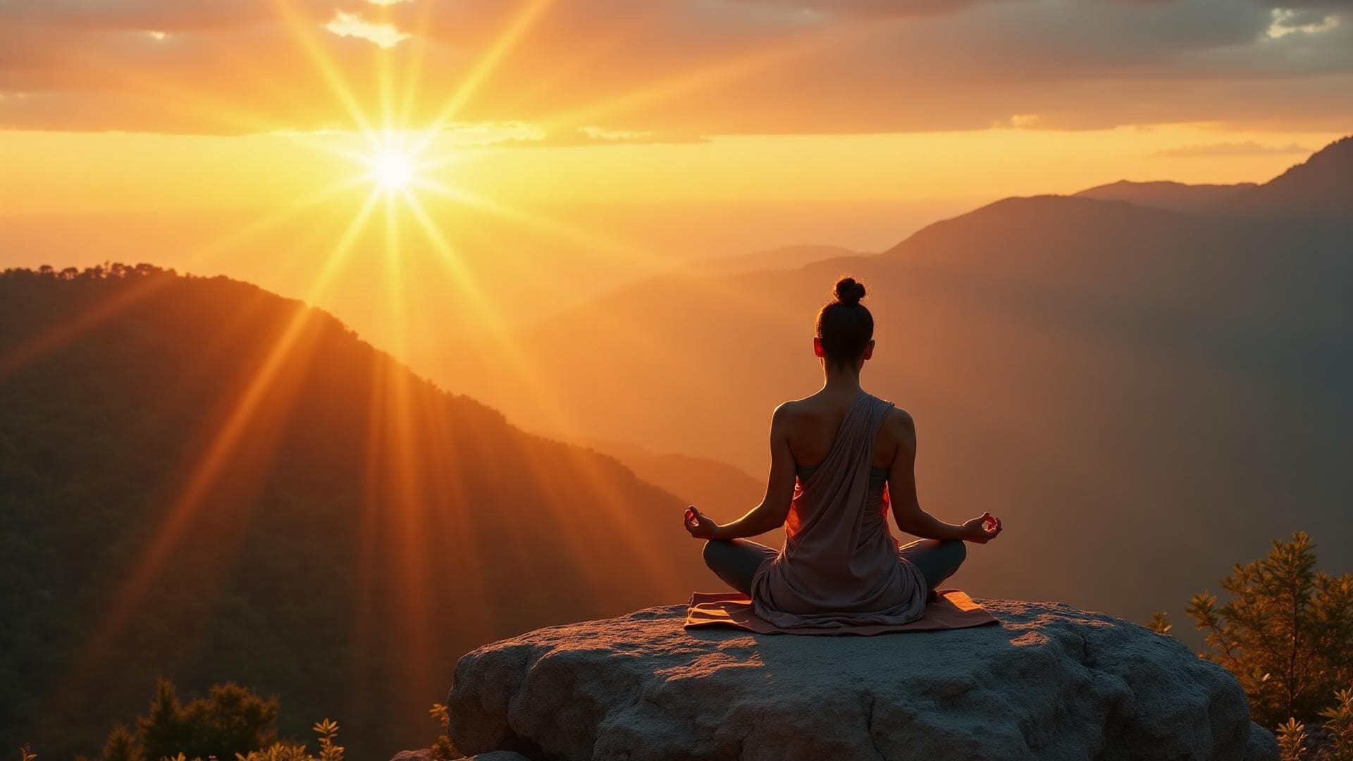 Meditation at sunrise